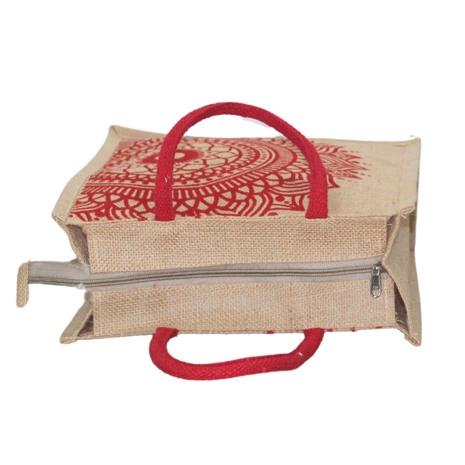 Stylish Mandala Printed Jute Tote Bag – Eco-Friendly, Spacious & Reusable ( Pack Of 2)