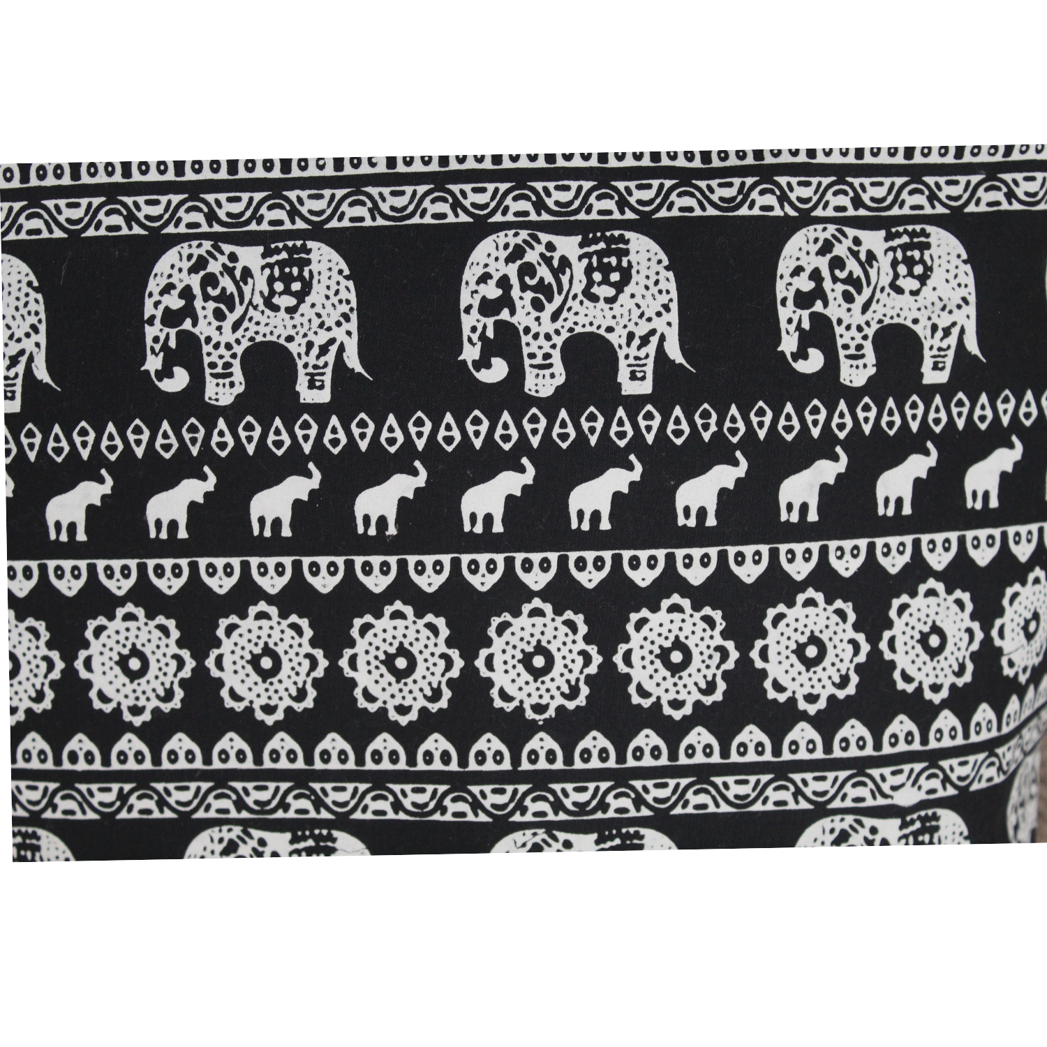 Premium Elephant Print Black Canvas Tote Bag | Eco-Friendly Reusable Shoulder Shopping Bag(Buy 2 Get 1 Free)